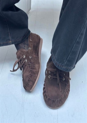 Rowan suede brown leather loafers Suede Brown ALOHAS 